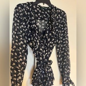Laurent Silk Wrap Around Blouse